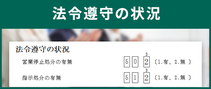 法令遵守の状況