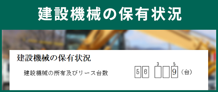 建設機械の保有状況